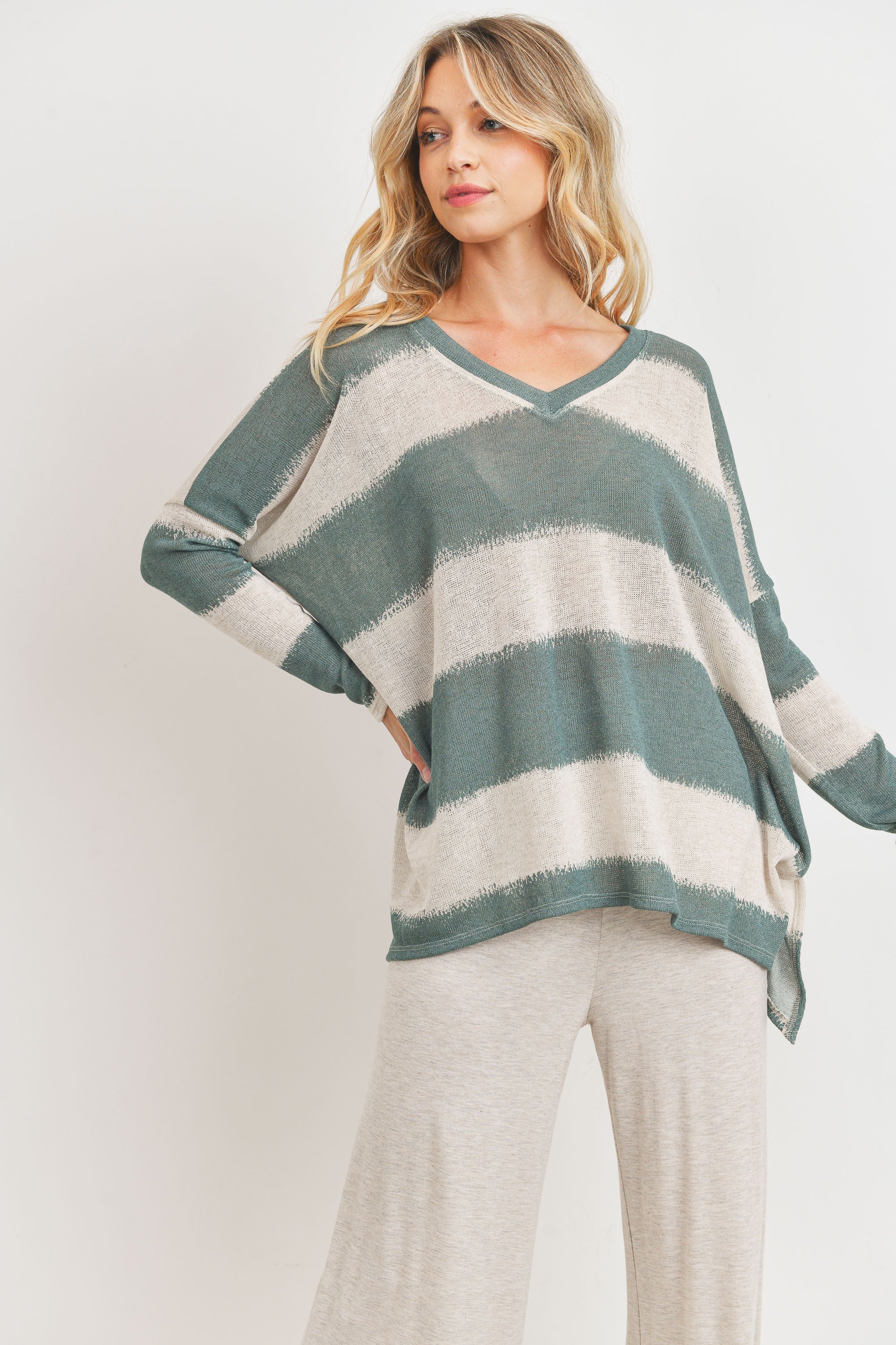 Wide Neck Tunic Top